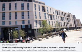 San Francisco Chronicle about the Bay Area losing its BIPOC and low-income residents.